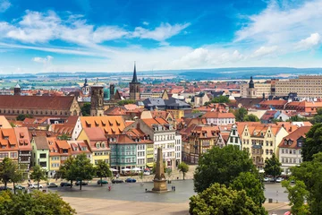 Foto op Canvas Panoramic view of Erfurt © Sergii Figurnyi