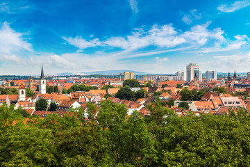 Fototapeta premium Panoramic view of Erfurt