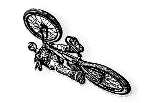 BMX biker Illustration