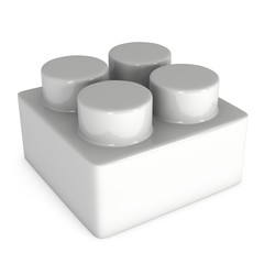 Constructor element. 3d render isolated on white background