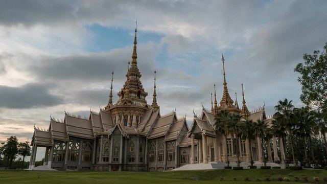 Wat Non Kum timelapse, Sikhiu (Sikhio), Nakhon Ratchasima, Thailand, 4K Time lapse