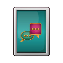 Tablet and media icon. Device gadget technology and electronic theme. Isolated design. Vector illustration