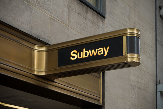 subway entrance sign