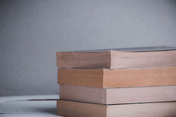 Background from old books. Books close up. Books on the shelf.