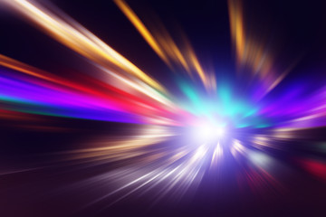 Abstract image of speed motion on the road.