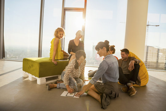 Team of architects in business meeting