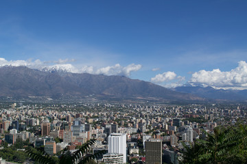 A view of Santiago city in Chile