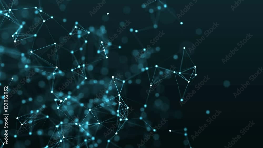 Aufkleber 4k abstract loop color geometrical background with lines and dots