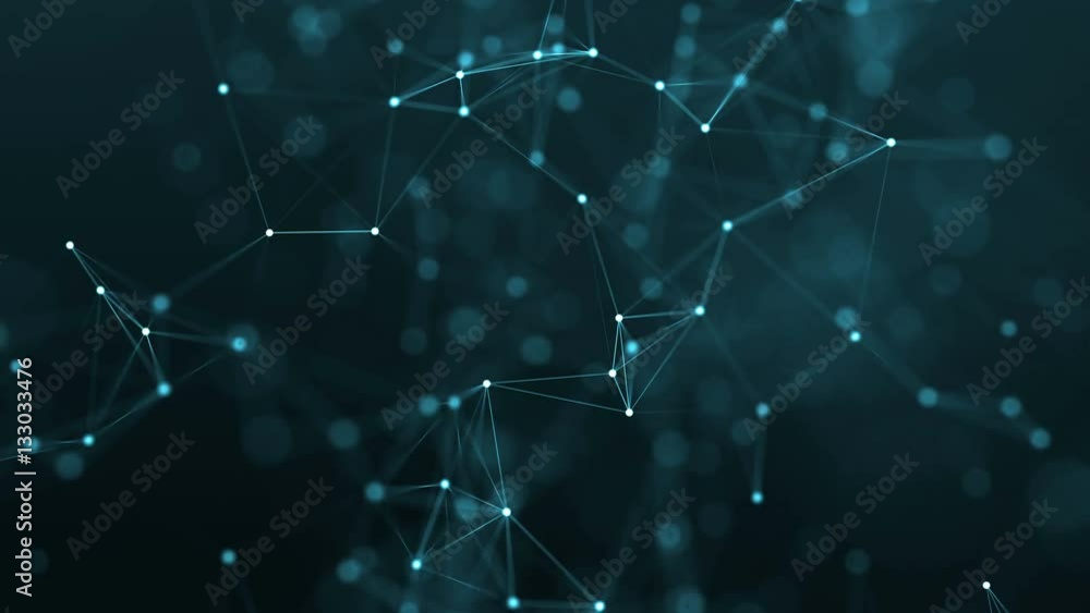 Poster 4k abstract loop color geometrical background with lines and dots