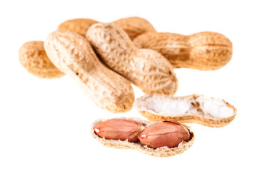 some peanuts isolated