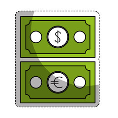 cash money bills icon image vector illustration design 