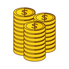 money coins  icon image vector illustration design 
