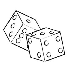 dice game casino related icon image vector illustration design 