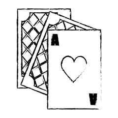 cards game casino related icon image vector illustration design 