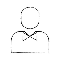 man pictogram wearing bowtie icon image vector illustration design 