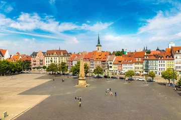 Gordijnen Historical city centre in Erfurt © Sergii Figurnyi