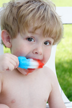 Toddler Eating A Popsicle