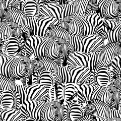 Zebra seamless pattern.Savannah Animal ornament. Wild animal texture. Striped black and white. design trendy fabric texture, illustration. © wowow