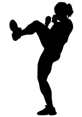 Woman athletes of fitness on white background