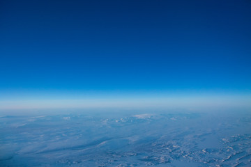 Fototapeta na wymiar Paisaje helado de Islandia desde arriba