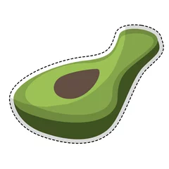 Foto auf Leinwand avocato vegetable icon image vector illustration design  © djvstock