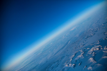 Paisaje helado de Islandia desde arriba