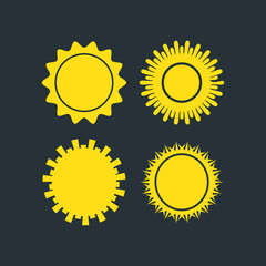 Sun icons collection vector illustration.