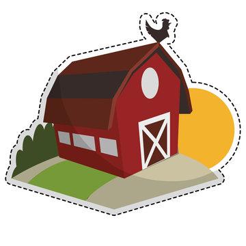 farm or barn icon image vector illustration design 