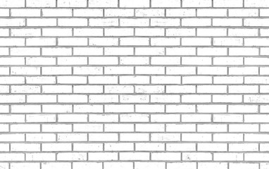 White pld brick wall texture background.