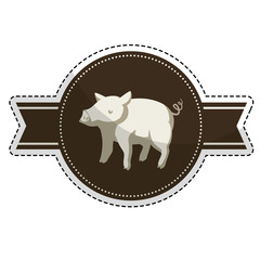 pig animal icon image vector illustration design 