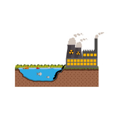 Factory icon. Pollution environment and ecology  theme. Isolated design. Vector illustration