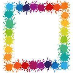 multi color paint splatter icon image vector illustration design 