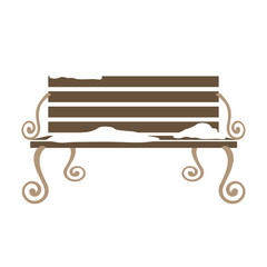 park bench icon image vector illustration design 