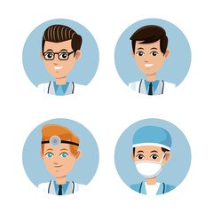 collection doctor occupation emergency vector illsutration eps 10