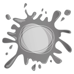 grey tones paint splatter icon image vector illustration design 