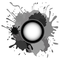 grey tones paint splatter icon image vector illustration design 
