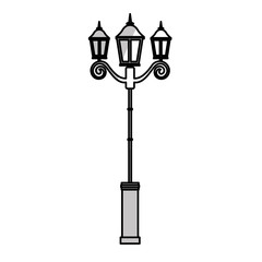 retro embellished street lamp icon image vector illustration design 