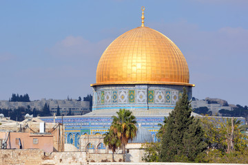 JERUSALEM ISRAEL 23 10 16: Early morning at Temple Mount known as the the Noble Sanctuary of...