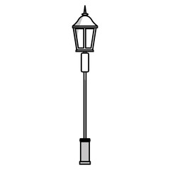 street lamp icon image vector illustration design 