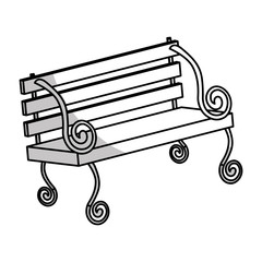 park bench icon image vector illustration design 