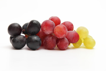 bunch of grapes on white background