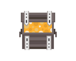 Treasure chest vector illustration.