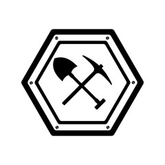 Shovel icon. Under construction work repair and progress theme. Isolated design. Vector illustration