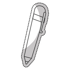 pen icon over white background. vector illustration