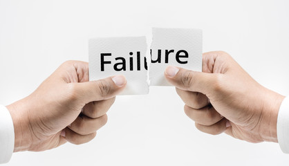 Failure word,hope and motivation concept