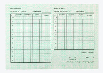 Open empty pages of money book