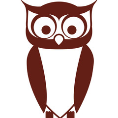 Owl cartoon icon. Bird animal and nature theme. Isolated design. Vector illustration