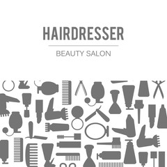 Beauty store background. Vector. Hand drawn isolated objects