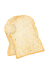 whole wheat bread in top view