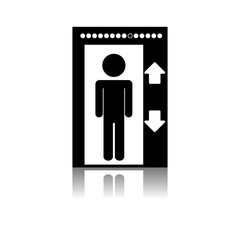 elevator pictogram emblem icon image vector illustration design 